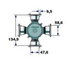 Cruzeta cardan Ford cargo 2630 VW 24220 24250 26300 Meritor Cruzeta cardan Ford cargo 2630 VW 24220 24250 26300 Meritor