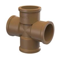 Cruzeta Soldável PVC Marrom 1 1/2 50mm - Tigre Cruzeta Soldável PVC Marrom 1 1/2 50mm - Tigre
