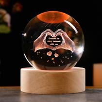 Crystal Ball IFOLAINA Grateful Gifons 3D Heart Night Light Crystal Ball IFOLAINA Grateful Gifons 3D Heart Night Light