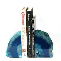 Crystal Bookends JIC Gem Teal Agate Geode 3-3,6 kg, 1 par