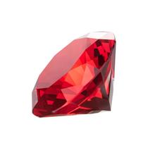 Crystal Diamond Paperweight LONGWIN 10 cm Red Home Decor