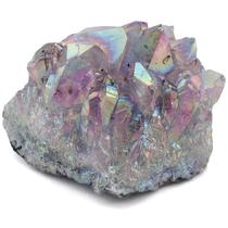 Crystal Geode KALIFANO Angel Aura Ametista Ligado a Titânio