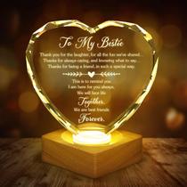 Crystal Night Light WAVEJOE O melhor presente para minha melhor amiga 3D Illusion