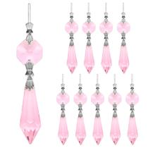 Crystal Prisms Glass Tip Beads, 75 mm, pacote com 20, rosa Crystal Prisms Glass Tip Beads, 75 mm, pacote com 20, rosa