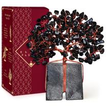 Crystal Tree KARMAPLEDGE, decoração de Feng Shui, obsidiana preta