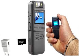 Cs08 Filmadora Gravadora Mini Full Hd 1920x1080 com Cartão micro sd 256g com recarregador