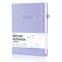 Cuaderno para Reuniones WEMATE Planificador de Trabajo B5 Morado con Bolsillo