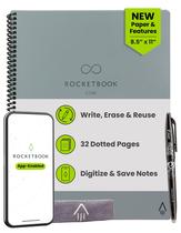 Cuaderno Reutilizable en Espiral Rocketbook New Core Gris Tamaño Carta
