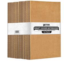 Cuadernos Notebooks Better Office Productos Kraft A5 60 Páginas 80gsm Paquete de 24