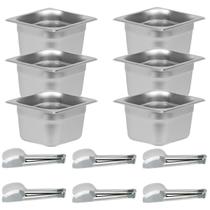 Cuba 1/6 100 Mm Inox Quadrada Sorveteria Pegador Universal Cuba 1/6 100 Mm Inox Quadrada Sorveteria Pegador Universal