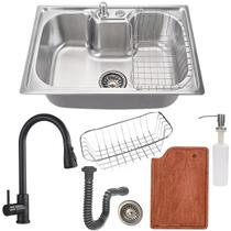 Cuba 50x40 aço inox +torneira com mangueira e tábua de corte Cuba 50x40 aço inox +torneira com mangueira e tábua de corte