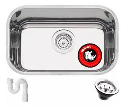 Cuba Aço Inox 304 American Steel N 2 56x34x19 Válvula + Sifão