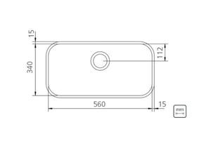 Cuba Aço Inox Retangular 56x34x17 94024/207 Nº 2 Tramontina