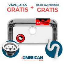 Cuba Aço Inox Robust 0,6 N2 -17 Extra Funda + Sifão + Válvula - AMERICAN STEEL