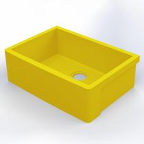 Cuba Akkor Farm Sink 55cm Estilo Fazenda para Cozinha em SSM Amarela