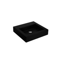 Cuba Apoio Com Mesa Quadrada 43x43x13cm L737 94 Ebano Fosco - Deca Cuba Apoio Com Mesa Quadrada 43x43x13cm L737 94 Ebano Fosco - Deca