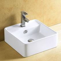 Cuba Apoio De Louça Branca Quadrada 41cm. Cuba Apoio De Louça Branca Quadrada 41cm.