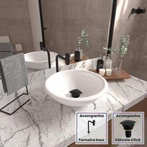 Cuba Apoio Lume C/ Torneira Inox Black e Válvula Click Black Cuba Apoio Lume C/ Torneira Inox Black e Válvula Click Black