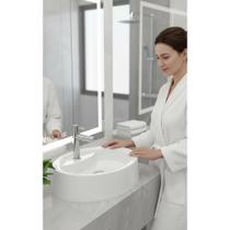 Cuba Apoio Oval 44x34 Branca Banheiro Lavabo Elegância Duráv