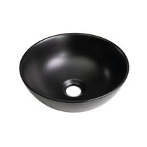 Cuba Apoio Redonda Slim S/ Válvula Banheiro Cerâmica 28,5cm Calcedônia Pingoo.Casa - Preto