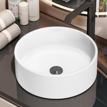 Cuba Apoio Sobrepor Banheiro Redonda Lavabo 35cm Branca