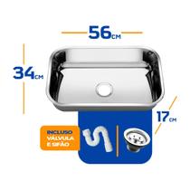 Cuba As Pia Inox 430 Cozinha N 2 56x34x17 Extra Funda