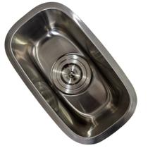 Cuba auxiliar inox 304 Escovada 30x16x14 c/ valvula