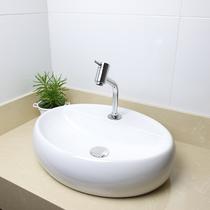 Cuba Banheiro Apoio Oval Com Torneira Valvula Sifao E Flexivel - ICASA