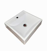 Cuba Banheiro Bromélia, Sobrepor, 40x37cm. Casa Laura Decor Branco Cuba Banheiro Bromélia, Sobrepor, 40x37cm. Casa Laura Decor Branco