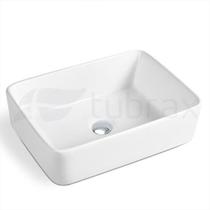 Cuba Banheiro Lavabo Cerâmica Louça Branca Retangular Tubrax Cuba Banheiro Lavabo Cerâmica Louça Branca Retangular Tubrax