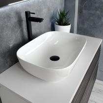 Cuba Banheiro Louça Moderna C/ Torneira Black E Válvula