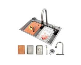 Cuba Cascata Gourmet Torneira Lavador Copos Cor Prateado 75x46x23 Cuba Cascata Gourmet Torneira Lavador Copos Cor Prateado 75x46x23