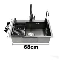 Cuba Cascata Moderna Aço Inox Gourmet Premium Torneira Pia Com Torneira Lavador De Copos Completa Fl Cuba Cascata Moderna Aço Inox Gourmet Premium Torneira Pia Com Torneira Lavador De Copos Completa Fl