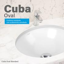 Cuba Cerâmica De Embutir Oval Docol - 450x360x165mm Cuba Cerâmica De Embutir Oval Docol - 450x360x165mm
