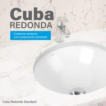 Cuba Cerâmica De Embutir Redonda Docol 140x390mm Cuba Cerâmica De Embutir Redonda Docol 140x390mm