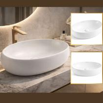 Cuba cerâmica sobrepor oval 48x35x14,5 Cuba cerâmica sobrepor oval 48x35x14,5