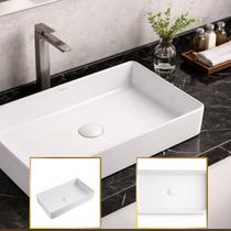 Cuba cerâmica sobrepor retangular 60x34x11 GoldenX Banheiro Cuba cerâmica sobrepor retangular 60x34x11 GoldenX Banheiro