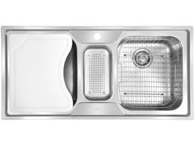 Cuba com Acessórios de Mesa para Cozinha Sobrepor Smart Inox Polido - Franke