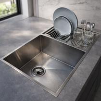 Cuba Com Calha Gourmet Embutida Escorredor de Louças e talheres Cozix 70x40cm Com Válvula 412 Compatível Triturador