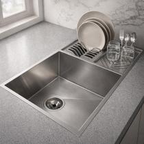 Cuba Com Escorredor de Louças Integrado Inox 304 80x40cm Cozinha Gourmet Válvula 412 Compatível Triturador Cozix