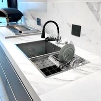 Cuba Cozinha com Calha Inox 304 Úmida Integrada Cozix 70x40cm