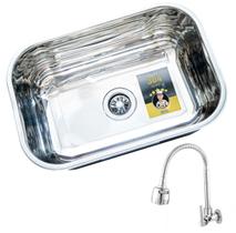 Cuba Cozinha Extra funda 46x30x19cm com Torneira Gourmet Jr