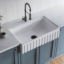 Cuba Cozinha Farm Sink Romana 55 Cm Estilo Fazenda Avental - Branco Cuba Cozinha Farm Sink Romana 55 Cm Estilo Fazenda Avental - Branco