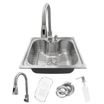 Cuba Cozinha Gourmet Aço Inox e Torneira Extensível Inox Cuba Cozinha Gourmet Aço Inox e Torneira Extensível Inox
