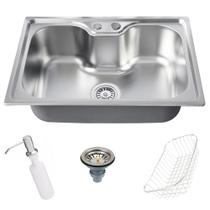 Cuba Cozinha Gourmet Aço Inox Luxo Com Acessórios 50x40 Cm