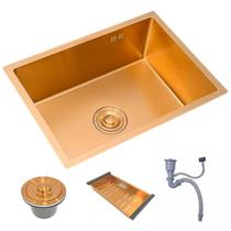 Cuba Cozinha Gourmet Nano Inox 304 Escovado 50X40 Rose Cuba Cozinha Gourmet Nano Inox 304 Escovado 50X40 Rose