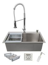 Cuba Cozinha Gourmet Quadrada Escovada E Torneira Gourmet Cor Torneira Gourmet Cromada Cuba Cozinha Gourmet Quadrada Escovada E Torneira Gourmet Cor Torneira Gourmet Cromada