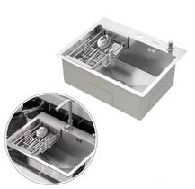 Cuba Cozinha Gourmet Quebec Quadrada 60cm Aço Inox 304 com Cesto Escorredor GoldenX