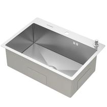 Cuba Cozinha Gourmet Quebec Quadrada 62cm Aço Inox 304 com Cesto Escorredor GoldenX