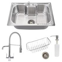 Cuba cozinha inox 60x42cm e torneira com entrada para filtro Cuba cozinha inox 60x42cm e torneira com entrada para filtro